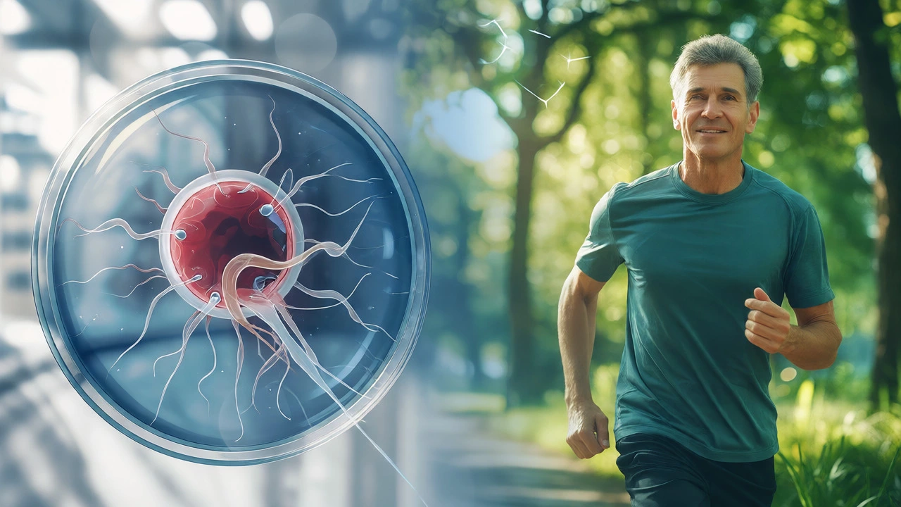 Embryo in lab transitioning to healthy adult running