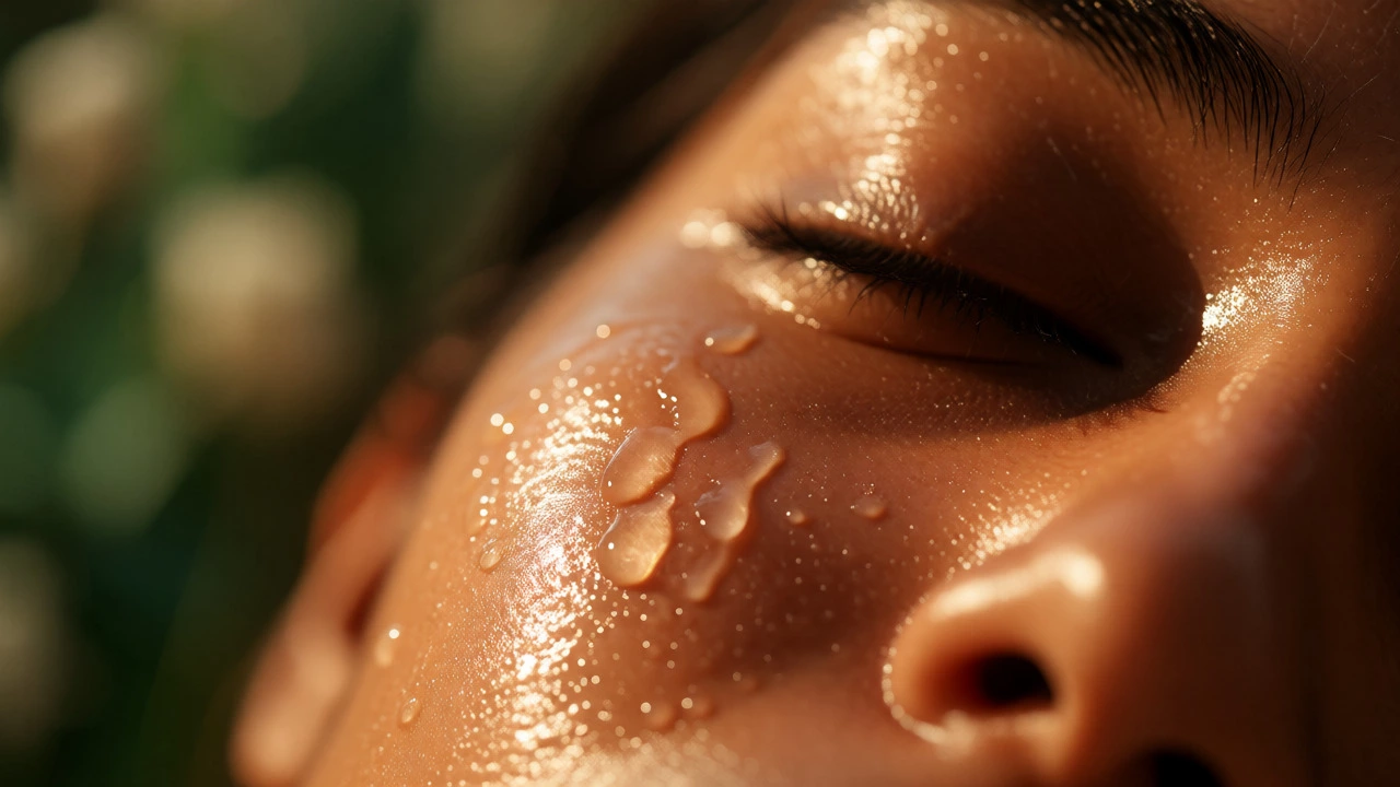 Glowing skin after microneedling with PRP treatment